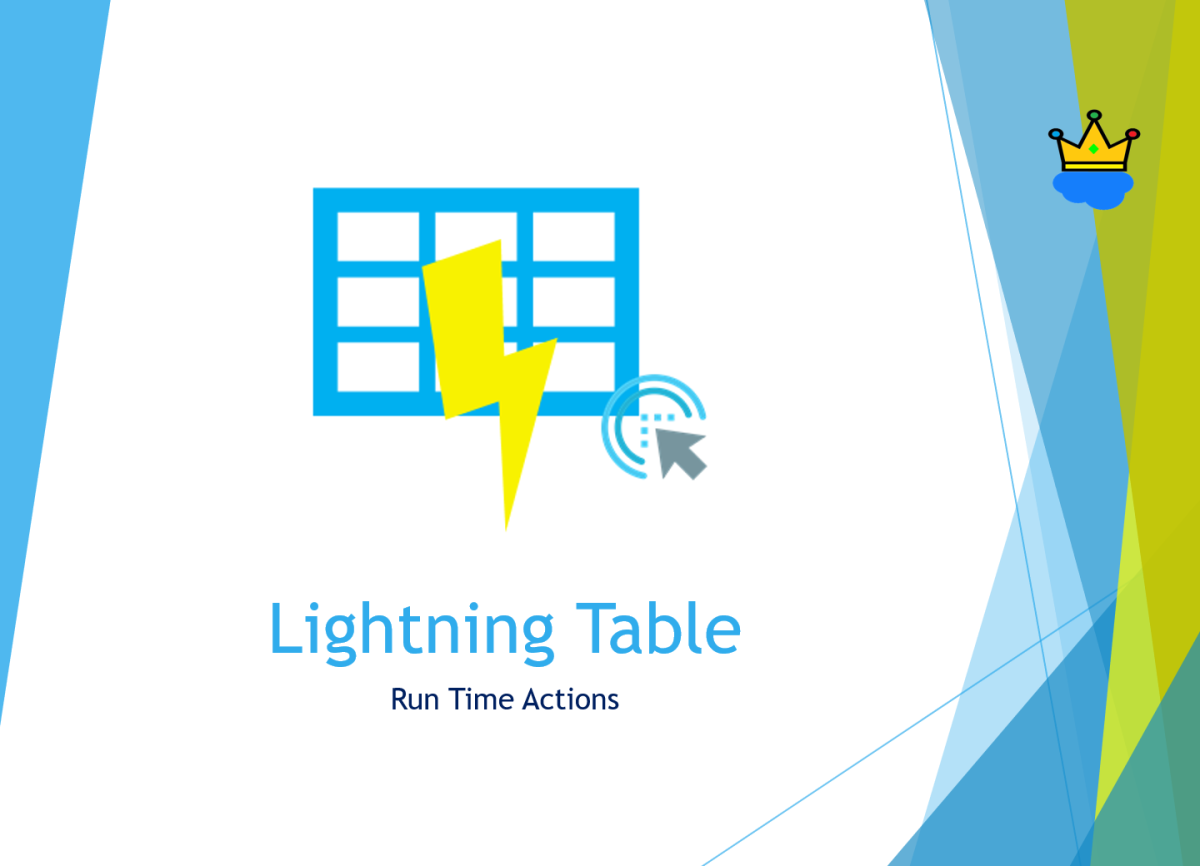 Lightning Table with Run-time actions